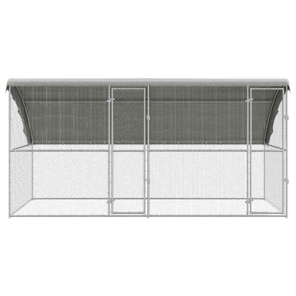 Chicken Cage 2 pcs Silver 400 x 200 x 200 cm Galvanised Steel