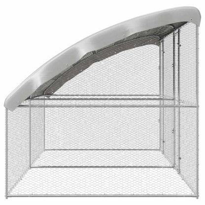 Chicken Cage 2 pcs Silver 400 x 200 x 200 cm Galvanised Steel