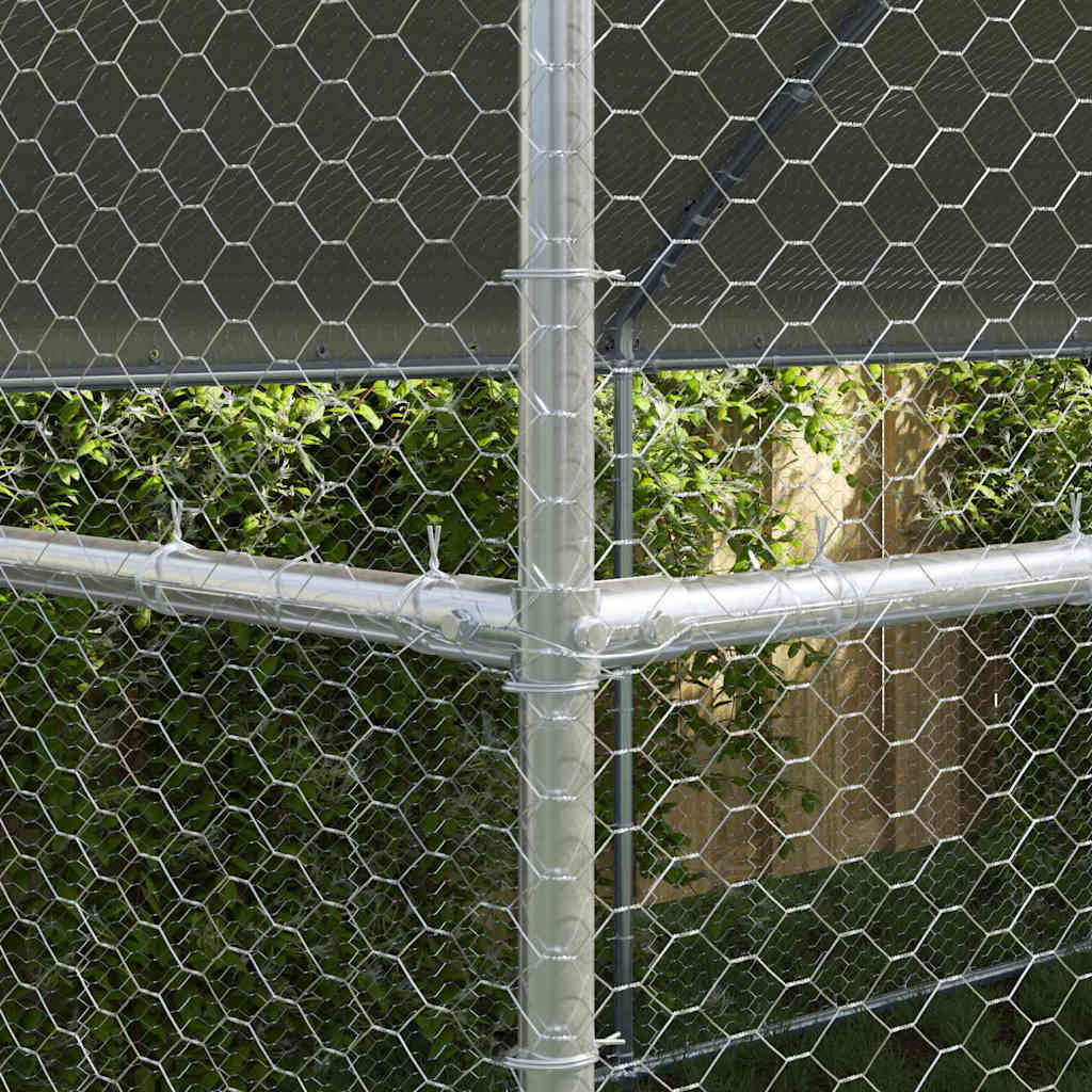 Chicken Cage 3 pcs Silver 600 x 200 x 200 cm Galvanised Steel