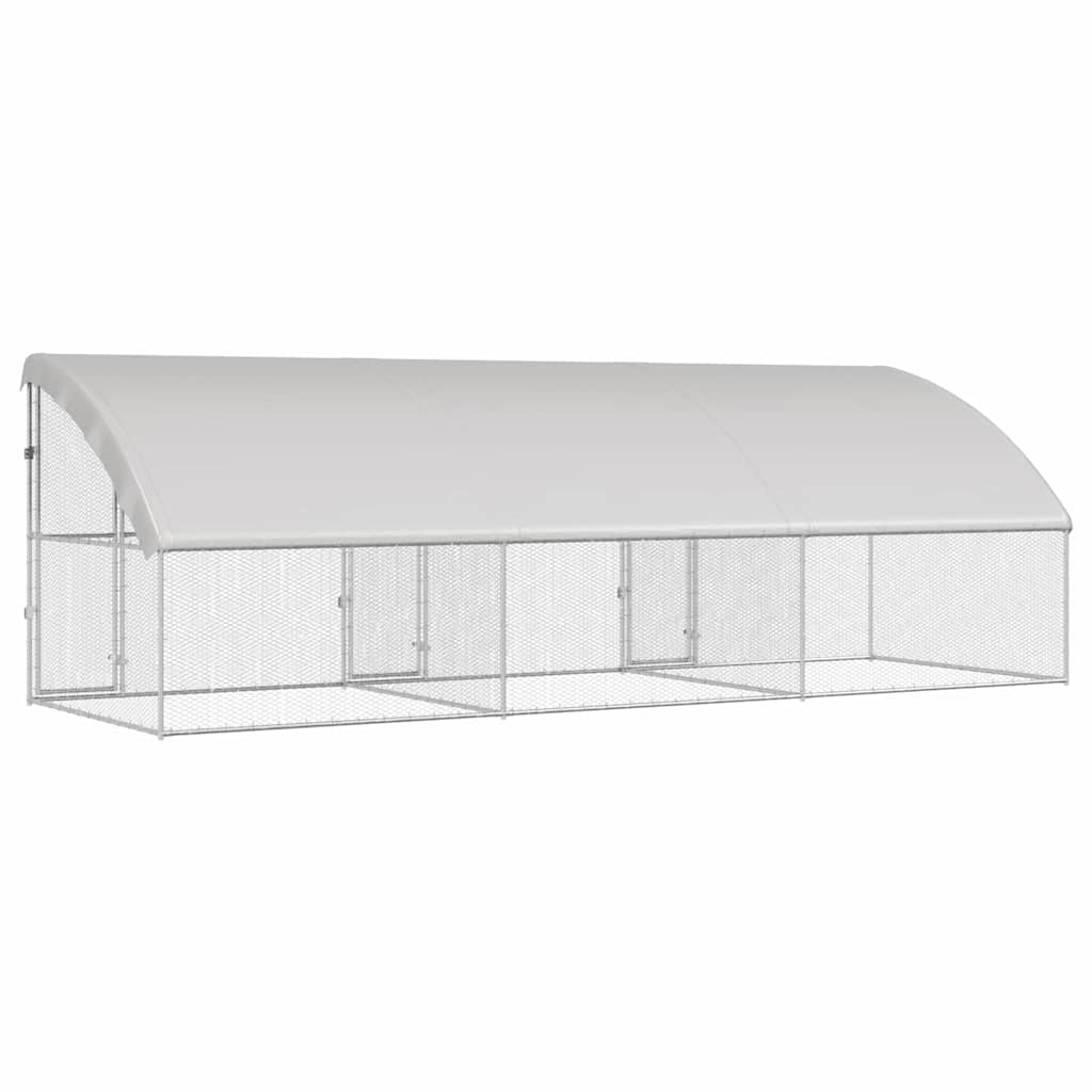 Chicken Cage 3 pcs Silver 600 x 200 x 200 cm Galvanised Steel