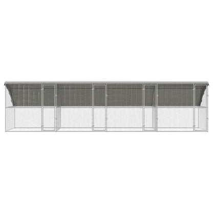 Chicken Cage 4 pcs Silver 800 x 200 x 200 cm Galvanised Steel