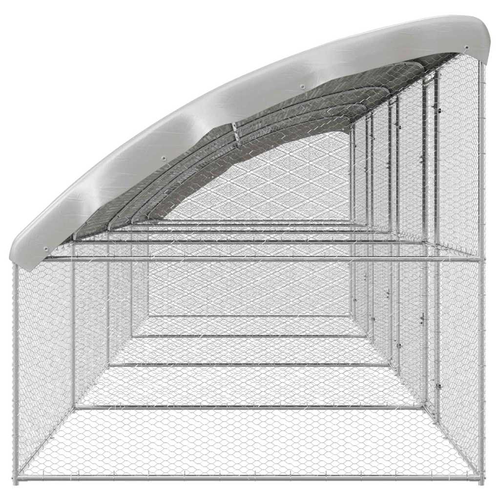 Chicken Cage 4 pcs Silver 800 x 200 x 200 cm Galvanised Steel