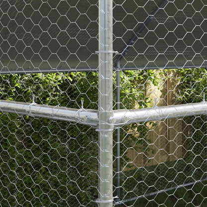 Chicken Cage 4 pcs Silver 800 x 200 x 200 cm Galvanised Steel