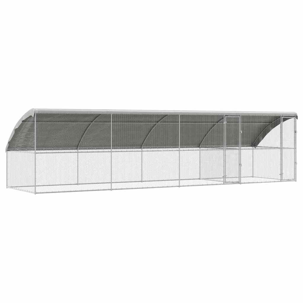 Chicken Cage 4 pcs Silver 800 x 200 x 200 cm Galvanised Steel