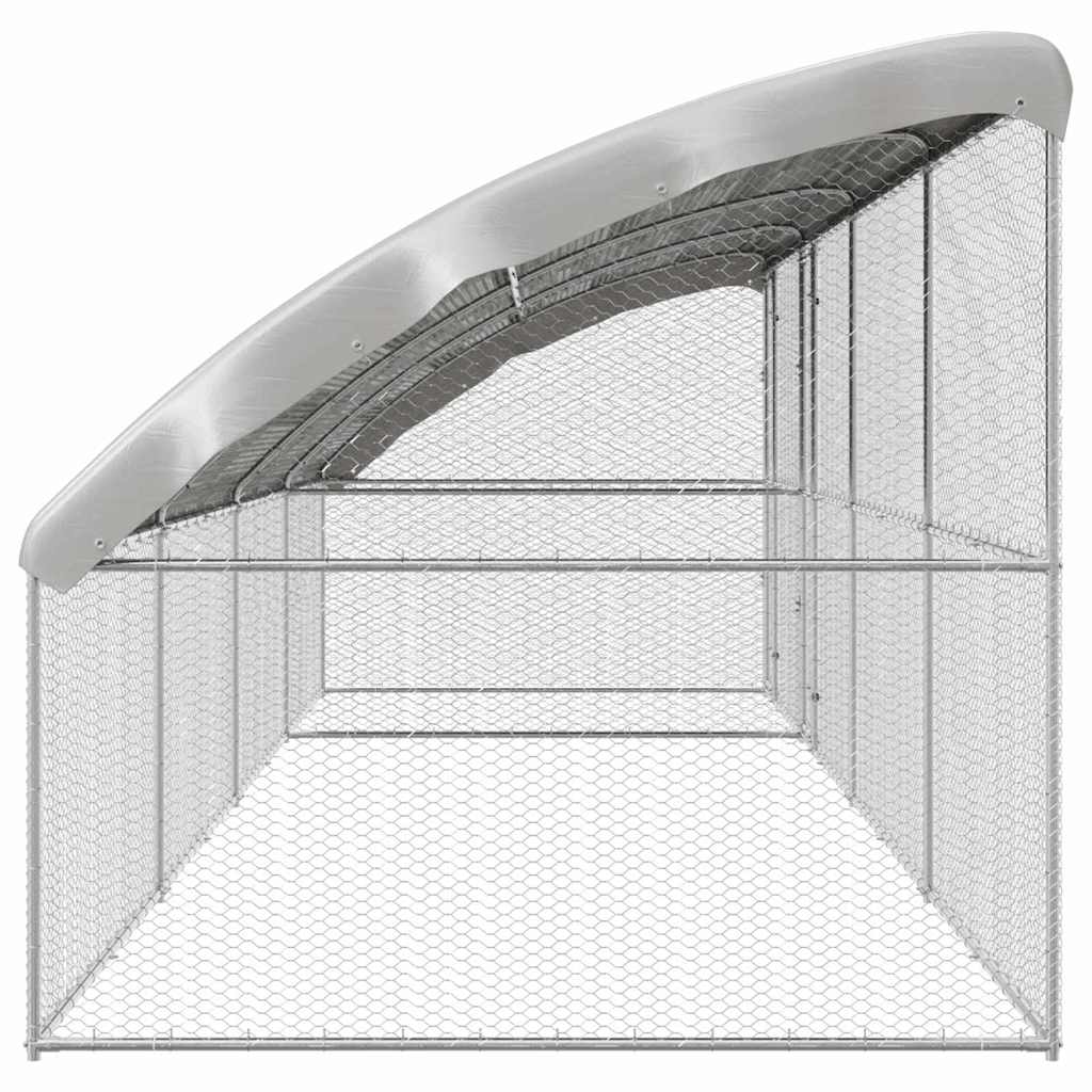 Chicken Cage 4 pcs Silver 800 x 200 x 200 cm Galvanised Steel