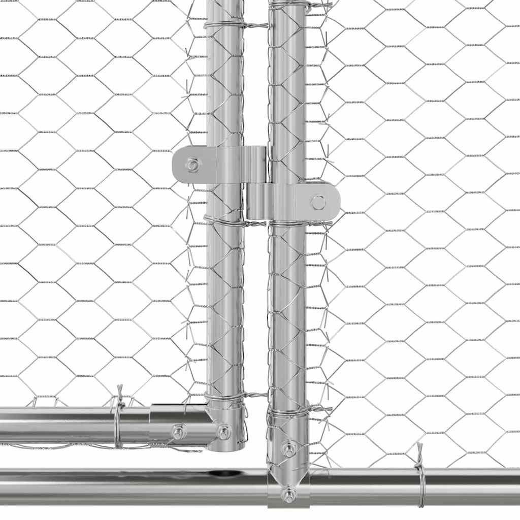 Chicken Cage 2 pcs Silver 400 x 200 x 200 cm Steel and PE