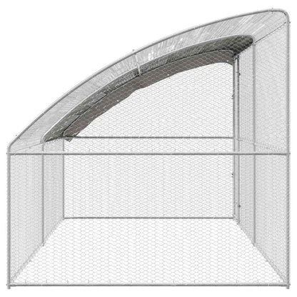 Chicken Cage 2 pcs Silver 400 x 200 x 200 cm Steel and PE