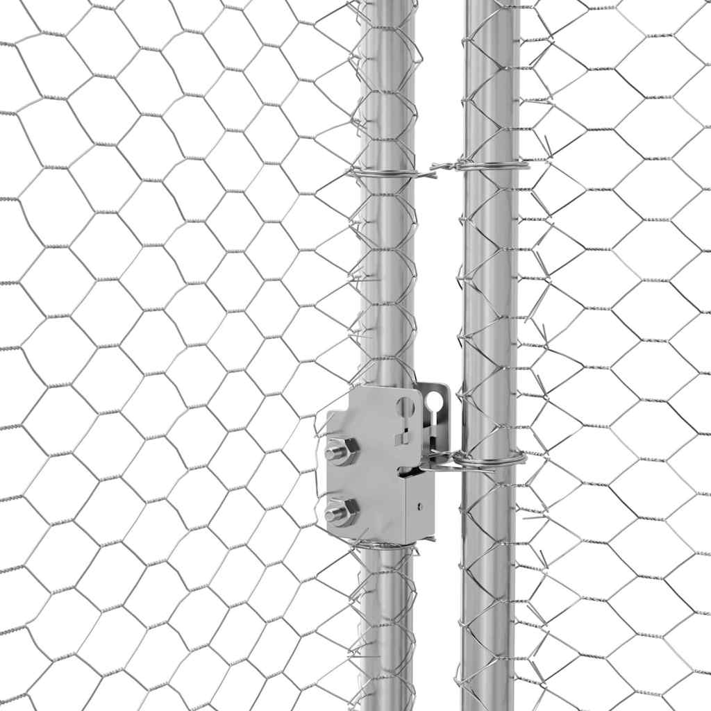 Chicken Cage 3 pcs Silver 600 x 200 x 200 cm Steel and PE