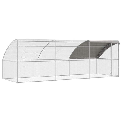 Chicken Cage 3 pcs Silver 600 x 200 x 200 cm Steel and PE