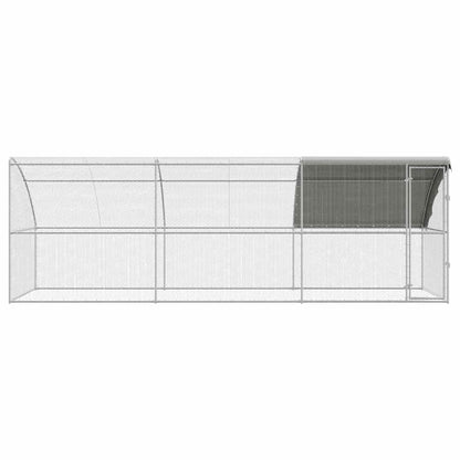 Chicken Cage 3 pcs Silver 600 x 200 x 200 cm Steel and PE