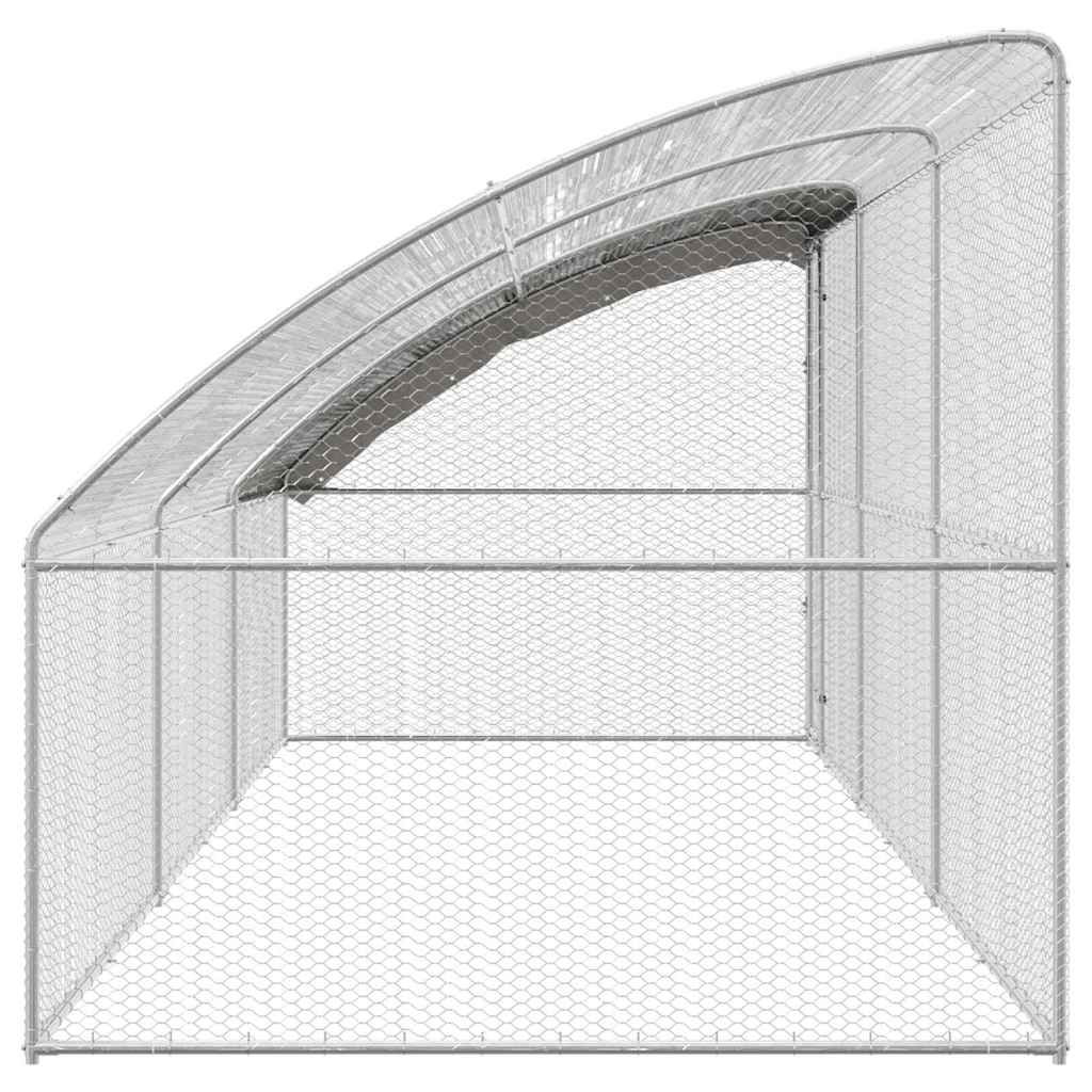 Chicken Cage 3 pcs Silver 600 x 200 x 200 cm Steel and PE