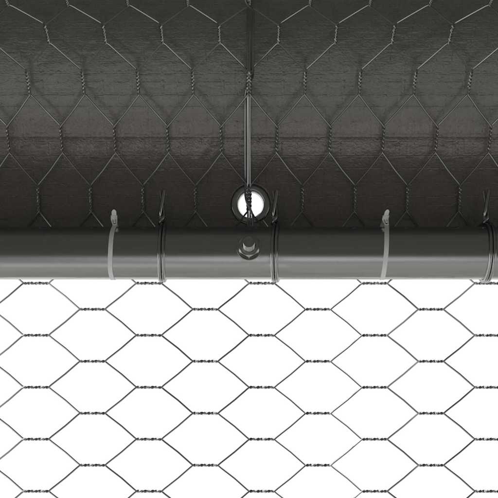 Chicken Cage 4 pcs Silver 800 x 200 x 200 cm Steel and PE
