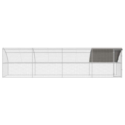 Chicken Cage 4 pcs Silver 800 x 200 x 200 cm Steel and PE