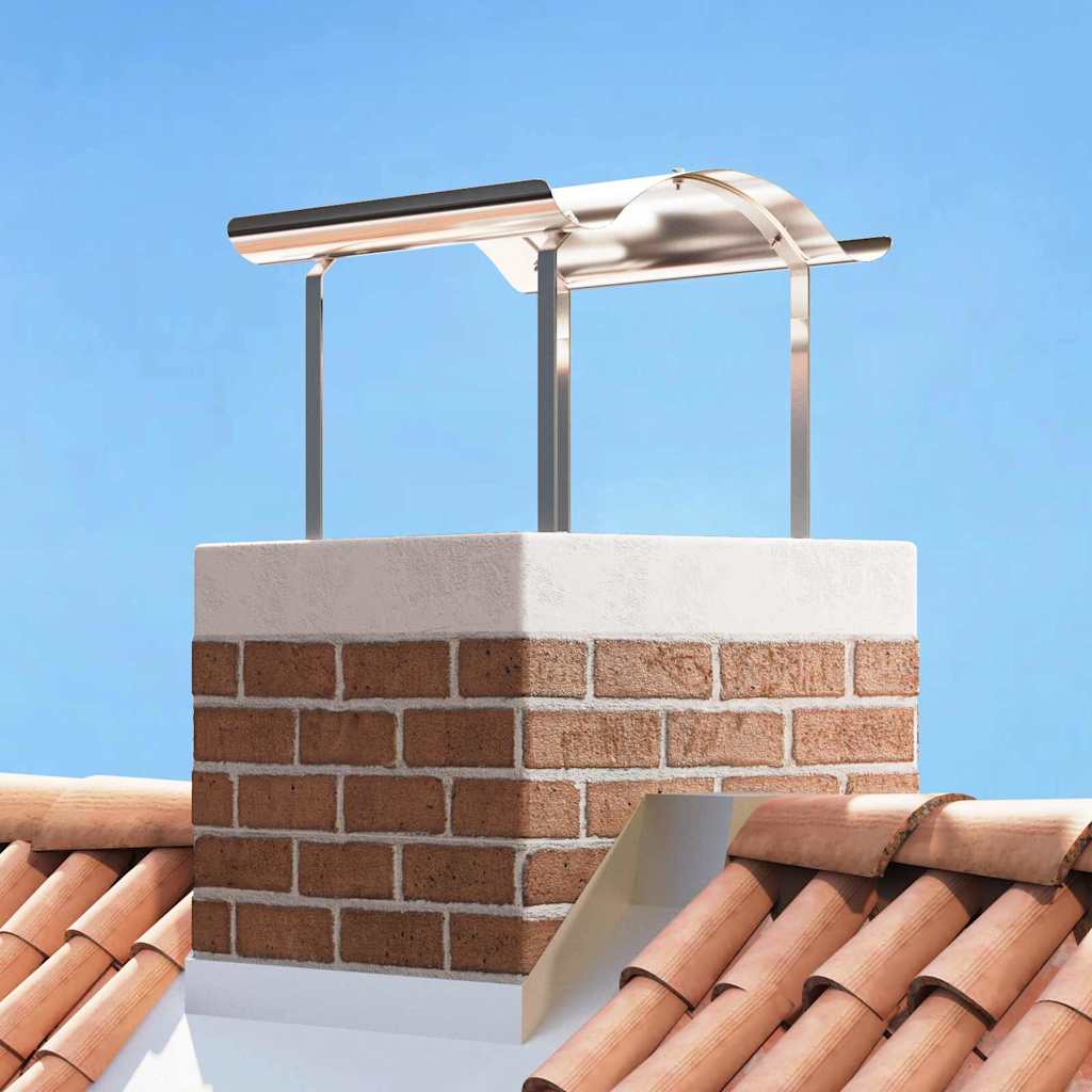Chimney Cowl Silver 59.5 x 50 x 36.5 cm Stainless Steel