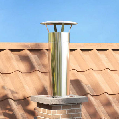 Chimney Head Extension Silver 31 x 31 x 50 cm Stainless Steel
