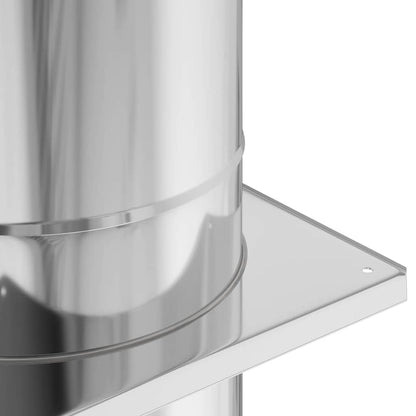 Chimney Extension Silver 35 x 35 x 65 cm Stainless Steel