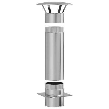 Chimney Extension Silver 35 x 35 x 82 cm Stainless Steel