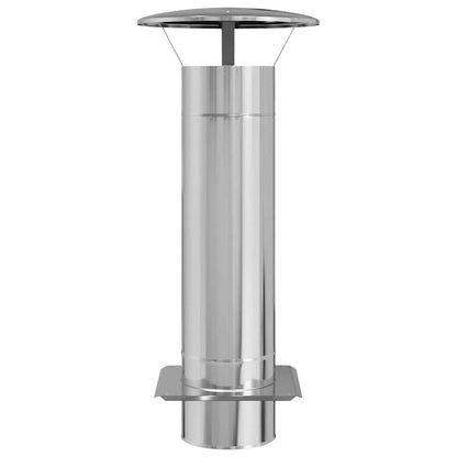 Chimney Extension Silver 35 x 35 x 82 cm Stainless Steel