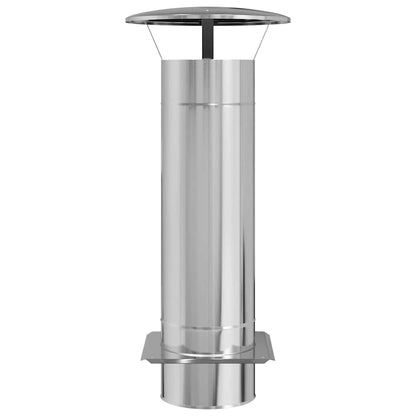 Chimney Extension Silver 35 x 35 x 82 cm Stainless Steel