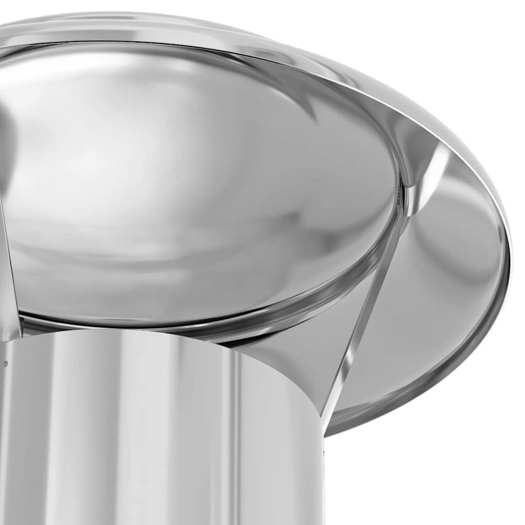 Chimney Extension Silver 25 x 25 x 132 cm Stainless steel