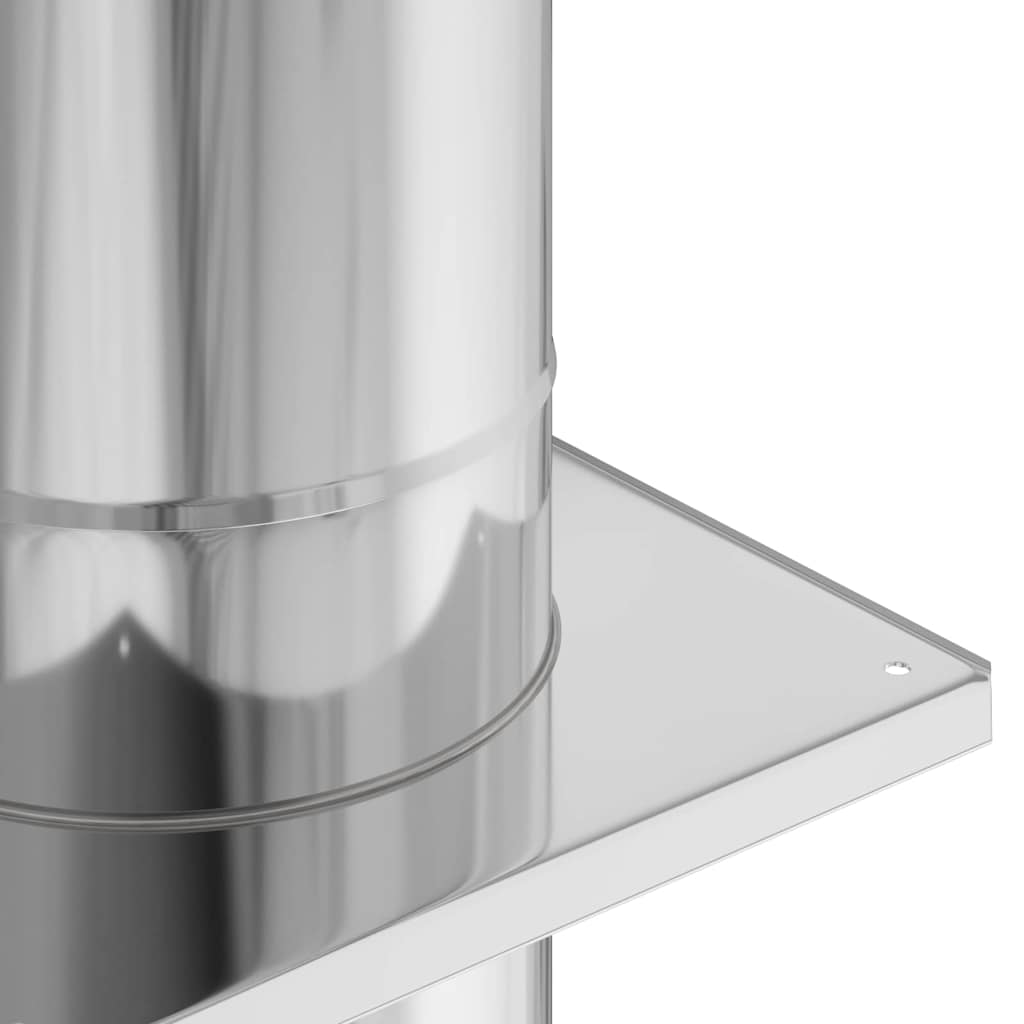 Chimney Extension Silver 25 x 25 x 132 cm Stainless steel