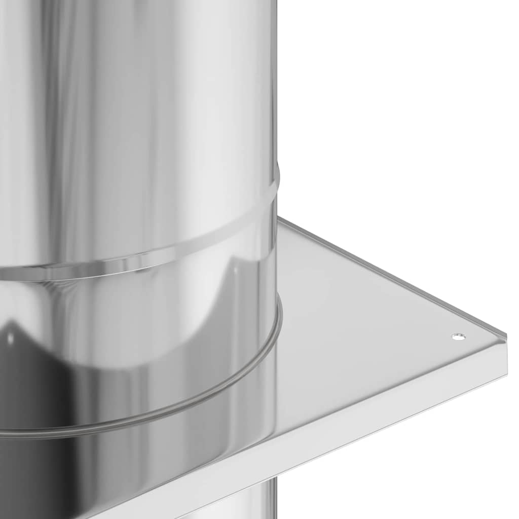 Chimney Extension Silver 35 x 35 x 132 cm Stainless steel