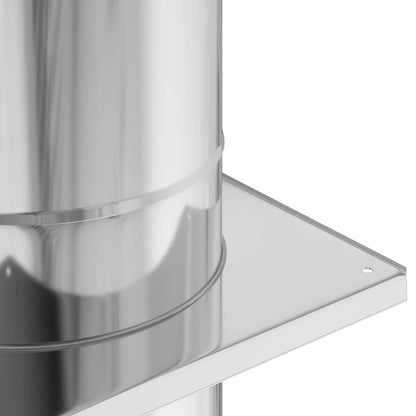 Chimney Extension Silver 35 x 35 x 132 cm Stainless steel