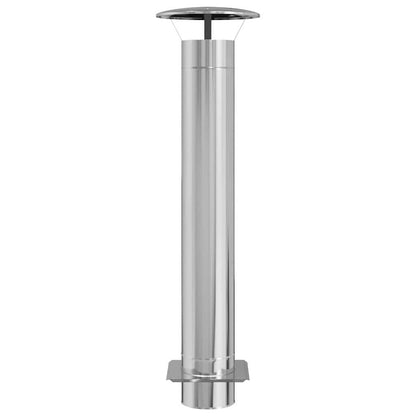 Chimney Extension Silver 35 x 35 x 132 cm Stainless steel