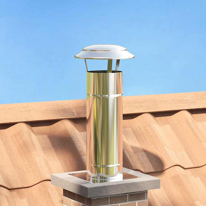Rain Cover Chimney Silver 25 x 25 x 20 cm Stainless Steel