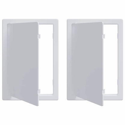 Access Panels 2 pcs White 15 x 23 cm ABS Plastic