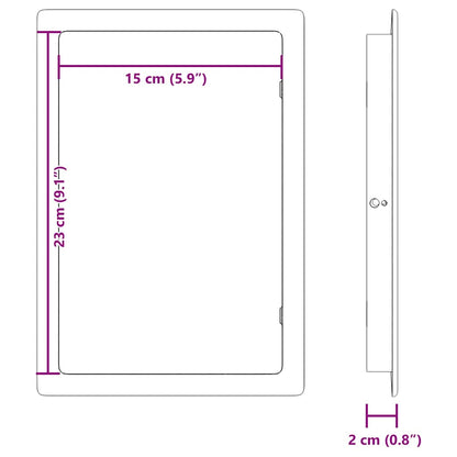Access Panels 2 pcs White 15 x 23 cm ABS Plastic