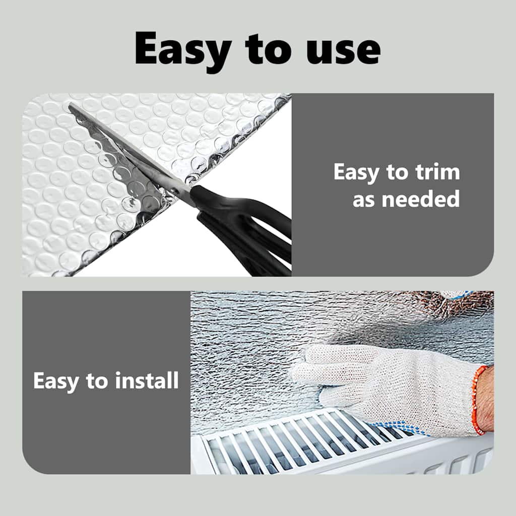 Radiator Heat Reflector Silver 30 x 0.6 m Polyethylene
