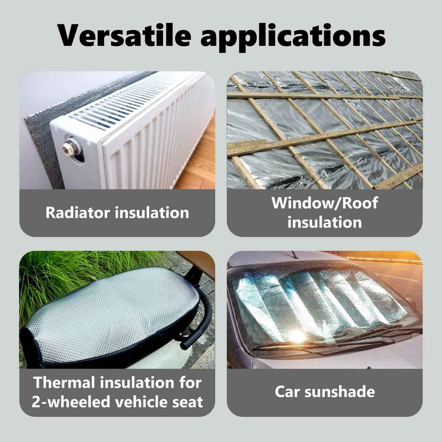 Radiator Heat Reflector Silver 50 x 0.6 m Polyethylene