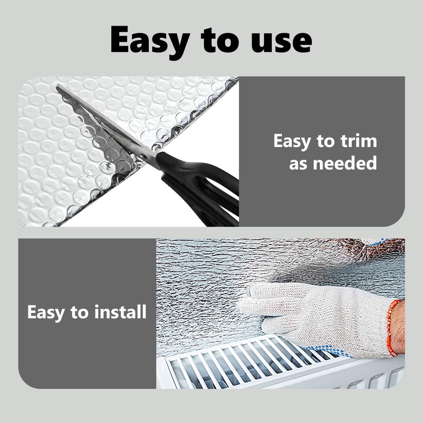 Radiator Heat Reflector Silver 15 x 1 m Polyethylene