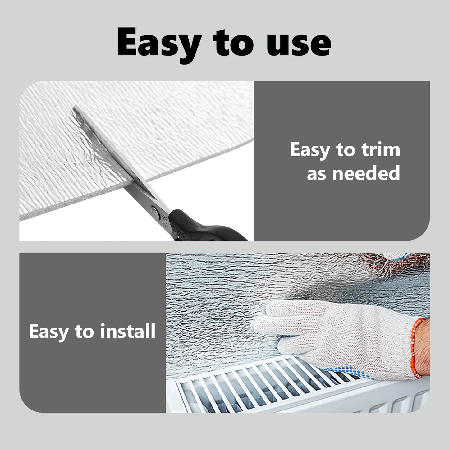 Radiator Heat Reflector Silver 5 x 0.5 m Polyethylene