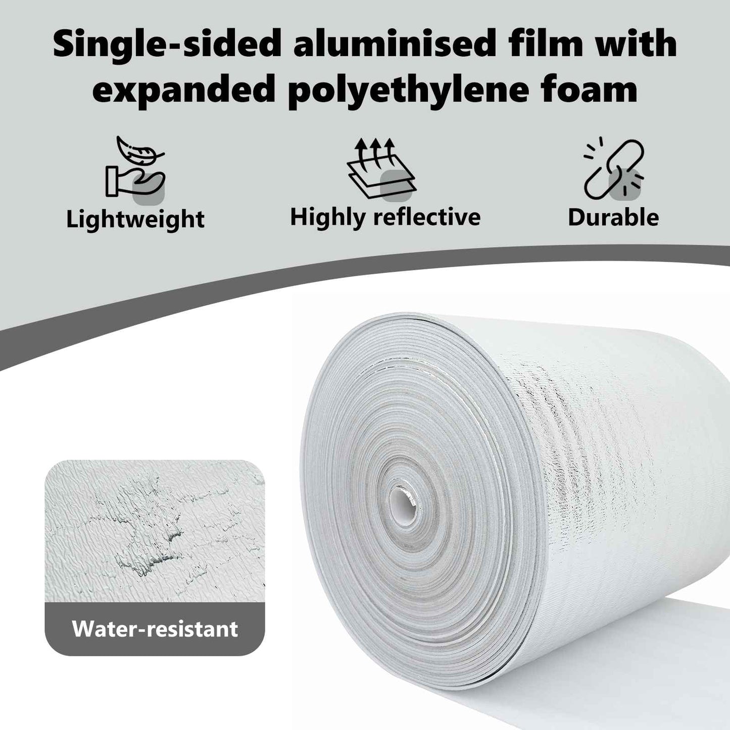 Radiator Heat Reflector Silver 25 x 0.5 m Polyethylene