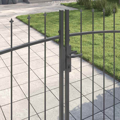 Double Gate with Lock Woerden Grey 299.5 x 199.5 cm Steel