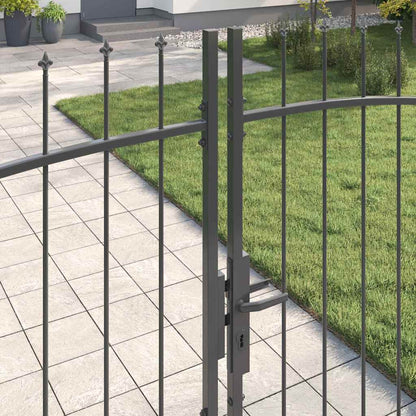 Double Gate with Lock Woerden Grey 299.5 x 224.5 cm Steel