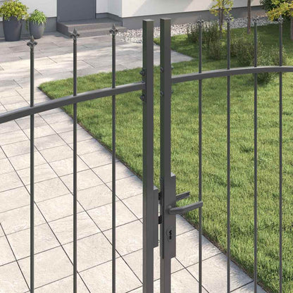 Double Gate with Lock Woerden Grey 299.5 x 249.5 cm Steel