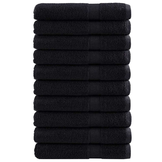 600 gsm Guest Towels SOLUND 25 pcs Black 80 x 200 cm Cotton