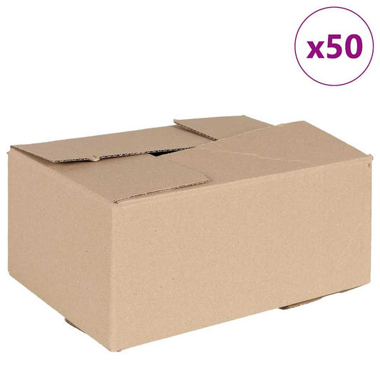 Folding Box 50 pcs Natural 30 x 21.5 x 14 cm Cardboard