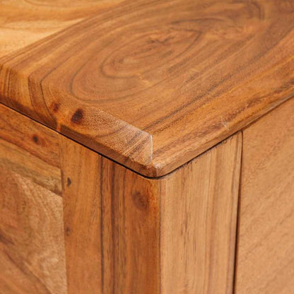 Console Table Brown 110 x 30 x 80 cm Solid Acacia Wood