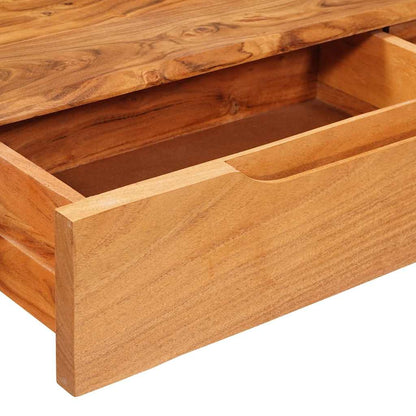 Console Table Brown 110 x 30 x 80 cm Solid Acacia Wood
