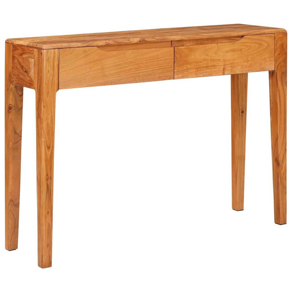 Console Table Brown 110 x 30 x 80 cm Solid Acacia Wood