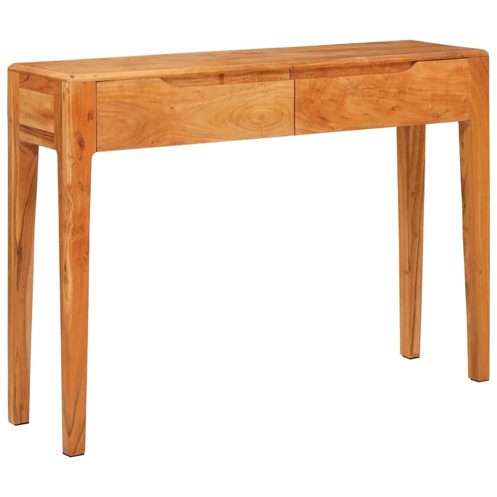 Console Table Brown 110 x 30 x 80 cm Solid Acacia Wood