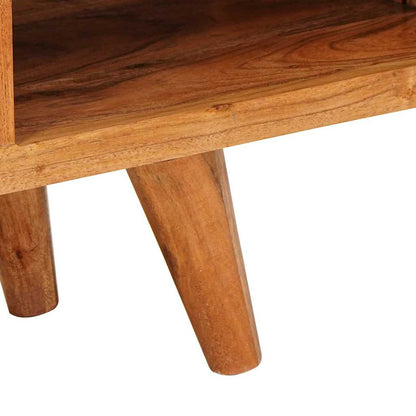 TV Cabinet with Shelf Brown 110 x 30 x 40 cm Solid Acacia Wood