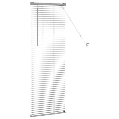Venetian Blinds Height Adjustable Silver 130 x 40 cm Aluminium