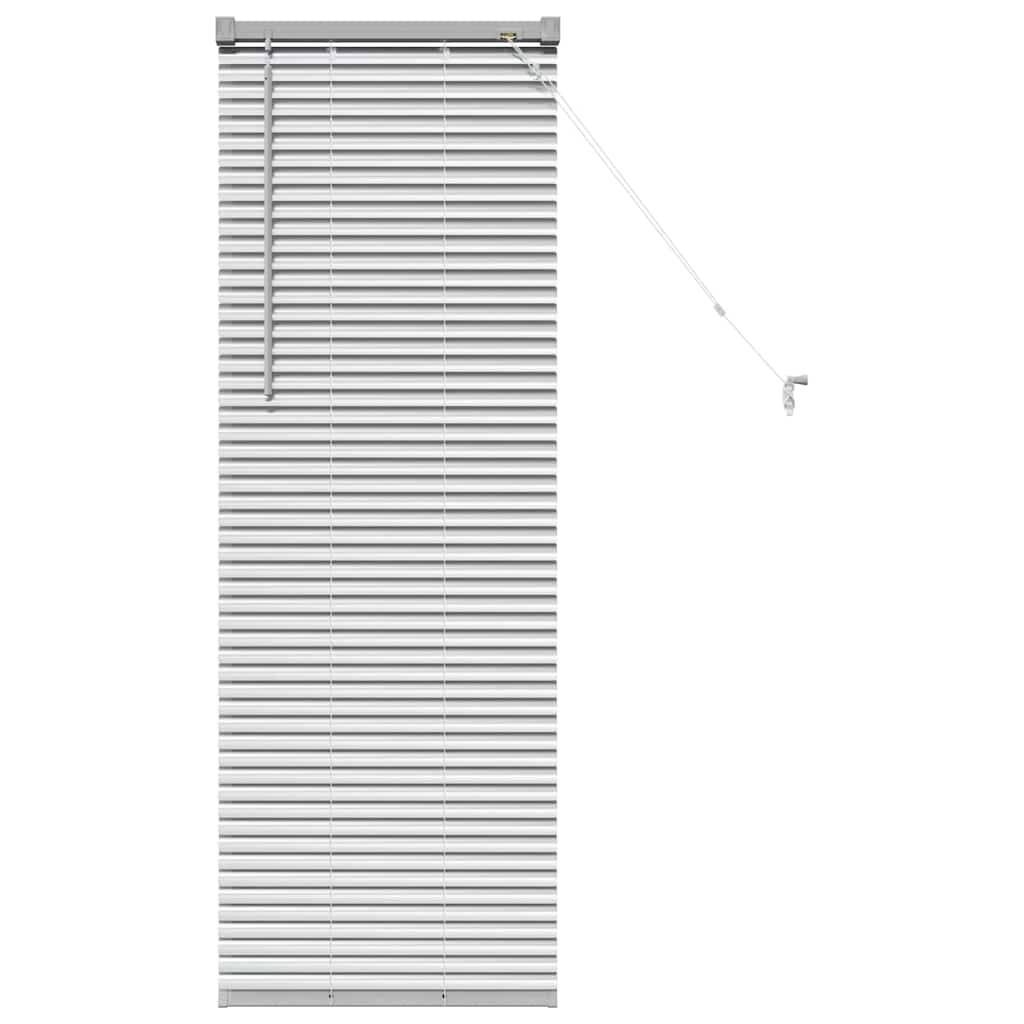 Venetian Blinds Height Adjustable Silver 130 x 40 cm Aluminium