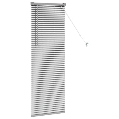 Venetian Blinds Height Adjustable Silver 130 x 45 cm Aluminium