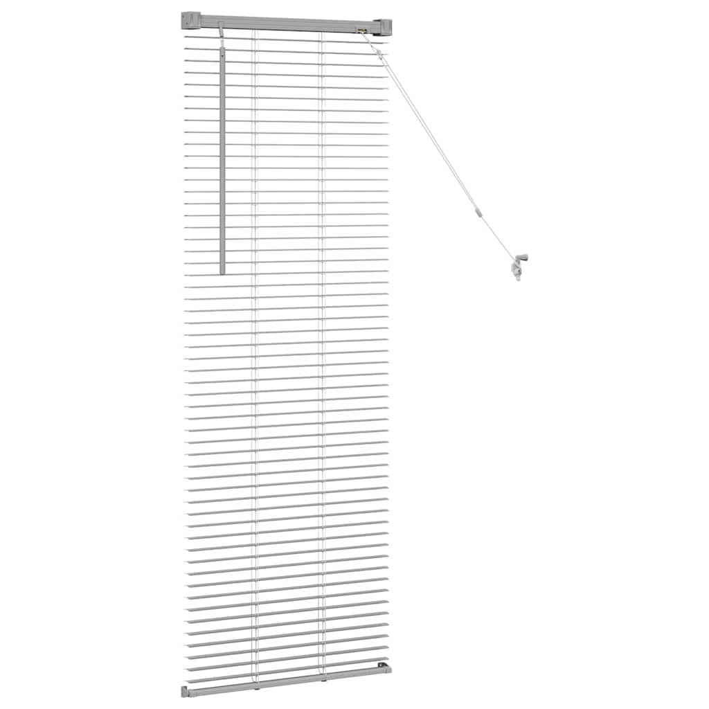 Venetian Blinds Height Adjustable Silver 130 x 45 cm Aluminium